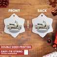 thumbnail image 3 of 3drose, Sand Retro Scooter, 3 inch Snowflake Porcelain Ornament, 3 of 7