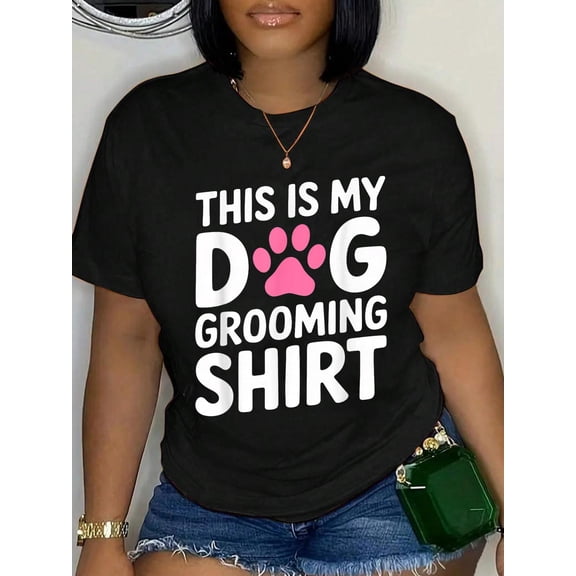 Dog Groomer Funny Dog Grooming Pet Stylist Men Women T-Shirt Women's Men's Graphic Tee Casual Tops