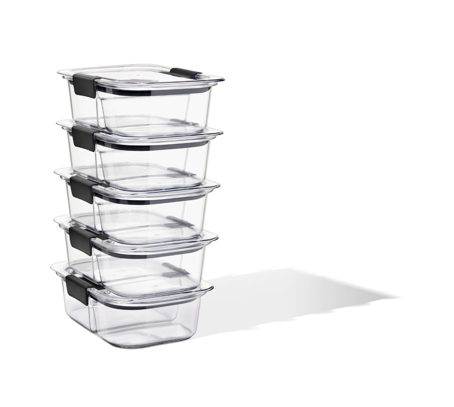 Rubbermaid Brilliance Food Storage Container, 10-Piece Sandwich/Snack Lunch  Kit, 100% Leak-Proof, Plastic, Clear
