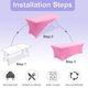 thumbnail image 3 of Mantel ABCCANOPY de 183 cm, elastano elástico, rosa, 6 pies, 3 of 7
