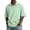 Mint Green #10, variant on Mens Dress Shirts Short Sleeve Button Down Business Tops Collared Cotton Big and Tall Tennis T Shirts Patchwork Chest Pockets Tees Mint Green M