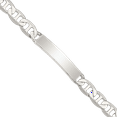 thumbnail image 4 of 925 Sterling Silver Engraveable Anchor Mariner Link Name Bar Identification ID Bracelet, 4 of 5