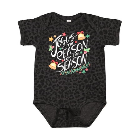 

Inktastic Jesus is the Reason for the Season Christmas Bells and Stars Gift Baby Boy or Baby Girl Bodysuit