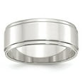 thumbnail image 3 of 925 Sterling Silver 8mm Flat with Step Edge Band Ring Size 6, 3 of 5