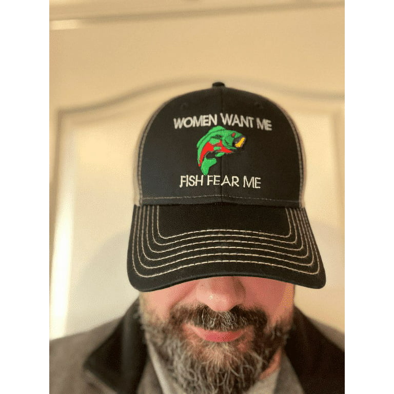 Women Want Me, Fish Fear Me Hats Logo or, Women's, Size: One Size