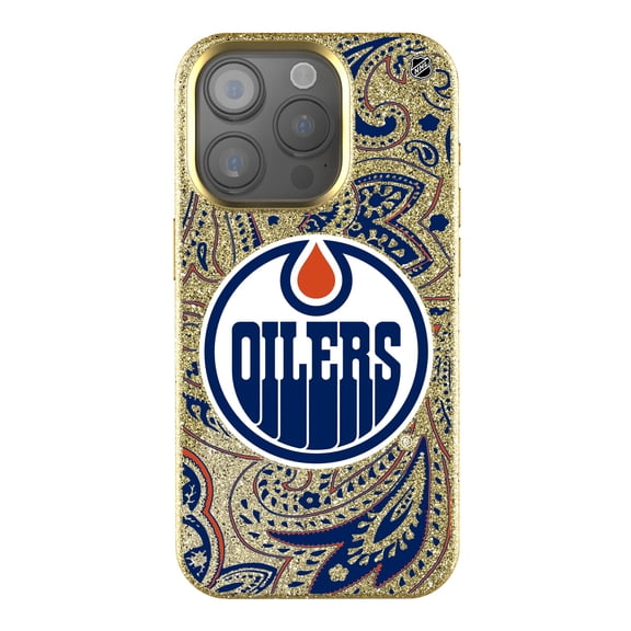 Keyscaper Gold Edmonton Oilers Paisley Bling iPhone Case