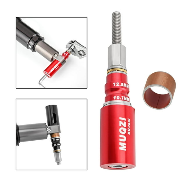 Bike Shock Absorber Bushing Install Removal Tool, Shock Bushing Tool, DU Disassembly , Shock Tools Red and Adapter