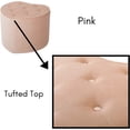 thumbnail image 2 of BirdRock Home Heart Tufted Velvet Ottoman Foot Stool - Pink, 2 of 8