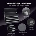 thumbnail image 2 of Tcbosik Tool Chest with 8 Drawers, Rolling Tool Cabinet with Lockable Wheels, Metal Tool Storage Cart for Garage Workshop, Black, 2 of 5
