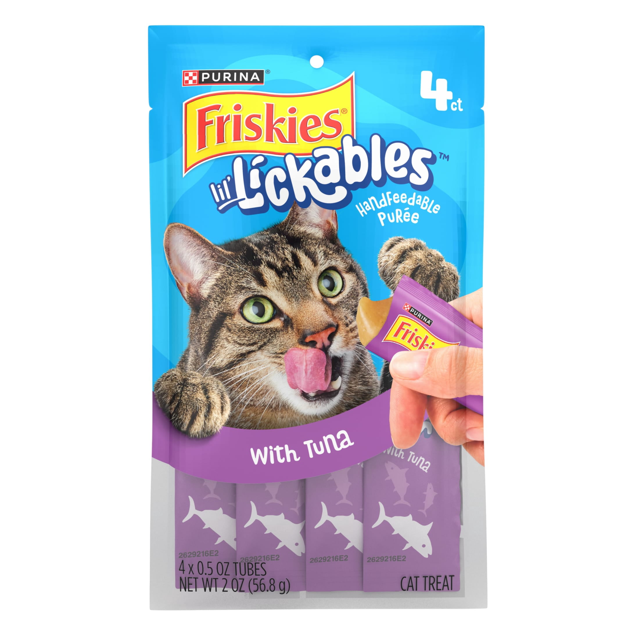 (32 pack) Purina Friskies lil’ Lickables With Tuna Lickable Cat Treats, 2 oz.