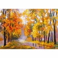 thumbnail image 4 of Idea4wall 4pcs Oil Painting Peel and Stick Wallpaper Removable Wall Murals Large Wall Stickers for Home Decoration, 66"x24", 4 of 5