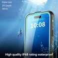 thumbnail image 2 of for iPhone 17 Pro Max Waterproof Case Compatible with MagSafe, Magnetic Waterproof Full Body IP68 Underwater Case Built-in Screen Protector Military Grade Shockproof Cover with Lanyard, 2 of 7
