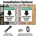 thumbnail image 3 of (2 Pack) Evacuation Muster With Symbol OSHA Emergency Sign 12 Inch X 18 Inch Indoor / Outdoor Rust-Free Aluminum Metal Signs for Workplace, Workshop, and Construction Site, Made in the, 3 of 8