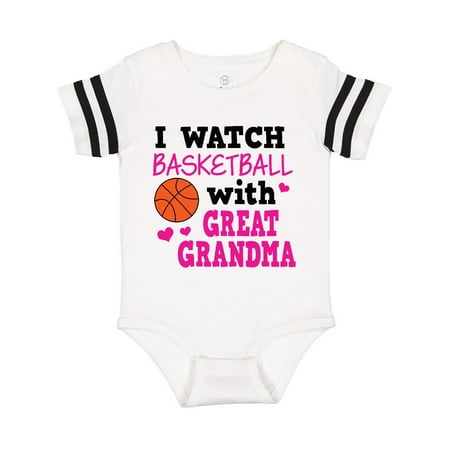 

Inktastic I Watch Basketball with Great Grandma Gift Baby Girl Bodysuit