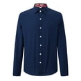 thumbnail image 6 of AZoiNM Men's Slim Fit Wrinkle-Free Casual Long Sleeve Shirt Floral Print Color Block, 6 of 11