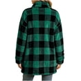 thumbnail image 4 of Livrdious Women Plaid Fleece Jackets Oversized Long Sleeve Outwear Jacket Zipper Warm Fall Winter Coats with Pockets, 4 of 7