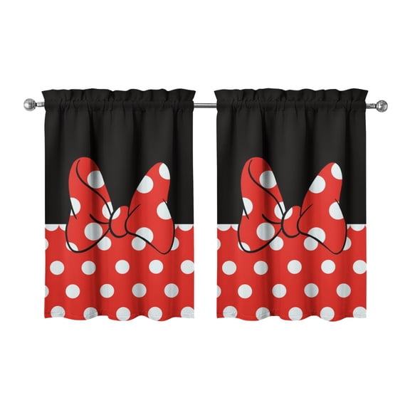 2 Piece Set Kitchen Curtains Small Short Cafe Window Curtains Rod Pocket Bathroom Tier Window Treatment Drapes 27.5x36inch