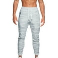thumbnail image 2 of OSOLU Solid Color Men's Fitness Casual Mid-Waisted Trousers Zipper Pocket Sports Sweatpants Pants Daily Relaxed Fit Breathable Bottoms, 2 of 8