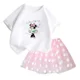 thumbnail image 2 of Conjunto de 2 piezas de camiseta de algodón para niños de Mickey de Disney, falda tutú de princesa de ballet esponjosa, falda de encaje para fiesta de cumpleaños de niña, 2 of 4