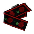 thumbnail image 3 of Versace Jeans Couture Black/Chilli Signature Rosy Print Slim Scarf for womens, 3 of 4