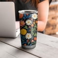 thumbnail image 4 of 20 Oz Pioneer Flower Coffee Tumbler Double Wall Insulated Stainless Steel Water Bottle | Metal Reusable Thermoses Flask with Cup Cap | Leak & Sweat Proof with Anti-Dust Lid, 4 of 7
