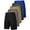Non Belted - Black & Grey & Olive & Khaki & Blue, variant on 5-Pack Men's Cotton Flex Stretch Cargo Shorts 