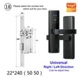 thumbnail image 2 of Door Lock, Smart Door Lock Tuya APP Fingerprint Digit Intelligence Electric 5 Unlock Method Support 8 Language Voice ,Easy to Install, 2 of 4