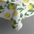 thumbnail image 5 of Yellow Lemon Fruit Slices White Pattern Square Tablecloth,Waterproof Square Table Cover,Wipeable Spillproof Washable Table Cover for Home Kitchen Party Decor 60"x60"(152x152cm), 5 of 6