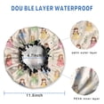 thumbnail image 3 of Shower Caps,Beige Princess Dress Pattern Waterproof Shower Cap for Women 4 Pieces,Double Reusable Hair Cover for Shower PEVA Elastic Stretch Hem, 3 of 7