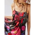 thumbnail image 6 of Women'S Floral Maxi Dress Sleeveless Backless A-Line Long Flowing Dress Hollow Back Spaghetti Strap Sundress Red S, 6 of 8