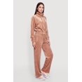 thumbnail image 3 of Women's Mock Neck Zip Front Velour Top, 3 of 4