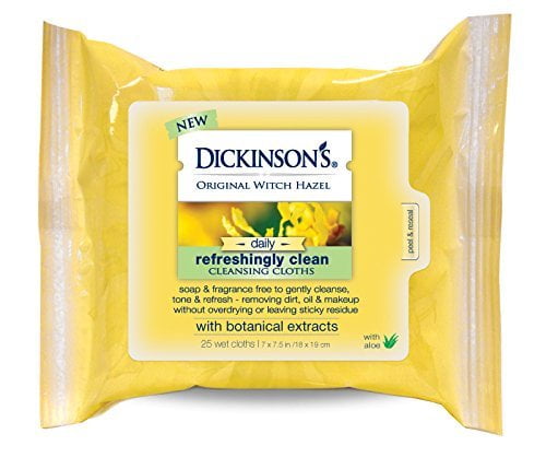 Witch Hazel Cleansing Clothes Size 25ct Dickinson