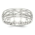 thumbnail image 5 of 925 Sterling Silver 7mm Polished Fancy Band Ring Size 8.5, 5 of 7