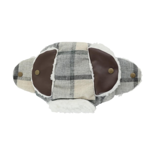 Gorro de invierno para mascotas, disfraz para perros y gatos con orificios para las orejas, accesorio para mascotas, fácil de usar, para perros, para gris y M