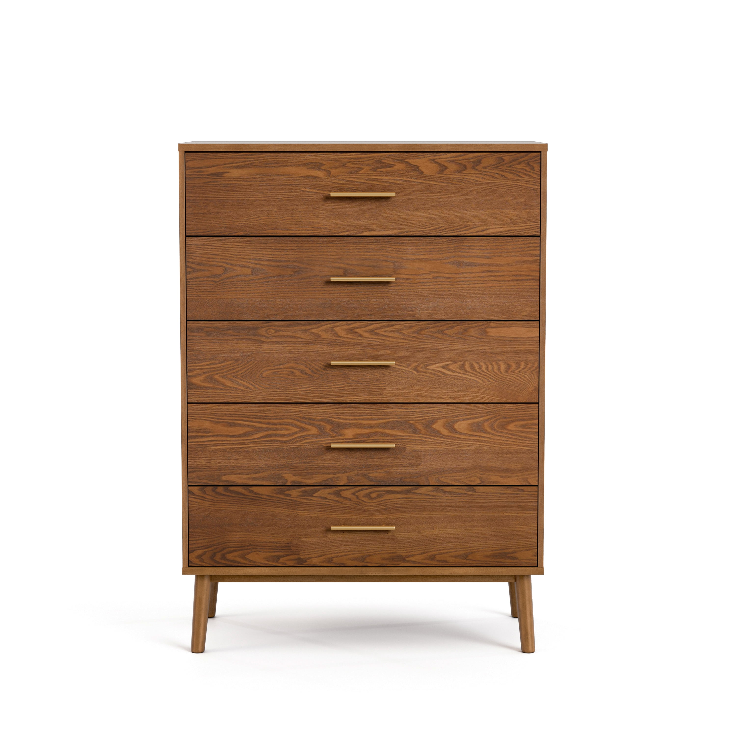 Furniture of America Erik Adult Mid-Century 5-Drawer Bedroom Wood