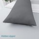 thumbnail image 4 of Funda para Almohada Corporal Zaizaihome Algodón Egipcio 51x137 cm Gris Oscuro, 4 of 6