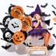 thumbnail image 2 of Paquete de 100 globos de Halloween, globos negros y naranjas, globos de látex para decoraciones de Halloween JAMW Sencillez, 2 of 5