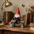 thumbnail image 2 of Whimsical Reading Time Gnome Figurine with Butterflies, Resin Reading Gnome Garden Statue for Outdoor Lawn Patio Decor, Indoor Bookshelf Ornament, Unique Book Lover Gift for Home Office, 2 of 9
