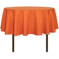 thumbnail image 1 of LAICAIW Round Tablecloth-48 Inch-Water Resistant Spill Proof Washable Polyester Table Cloth Decorative Fabric Table Cover for Dining Table, Buffet Parties and Camping, Orange, 1 of 7