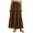Brown., variant on Akafmk Plus Size Womens Skirts,Long Skirts for Women Maxi Boho Skirt,Solid Color High Waisted Tiered Skirts Loose Fitting Vacation Beach Long Skirts