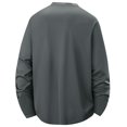 thumbnail image 5 of Men's Camo Print Color Block Shirt,Long Sleeve Crew Neck Breathable Quick Dry Clothes, Casual Athletic Fall Daily Top Dark Gray 3XL, 5 of 6