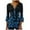 3/4 sleeve shirts clearance Blue, variant on 3/4 Sleeve Peplum Tops for Women Dressy Ruffle Bell Sleeve Button Up Pleated Tunics Floral Print Henley V-Neck Office Blouse