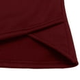 thumbnail image 3 of Women Summer Tops Women Casual Solid Blouse Long Sleeve Pullover Turtleneck Zipper Sweatshirt Tops Womens Warm Long Sleeve Neck Pajama Shirt Oversized Flannel Tunic Sports Tights Ladies Wine L, 3 of 8
