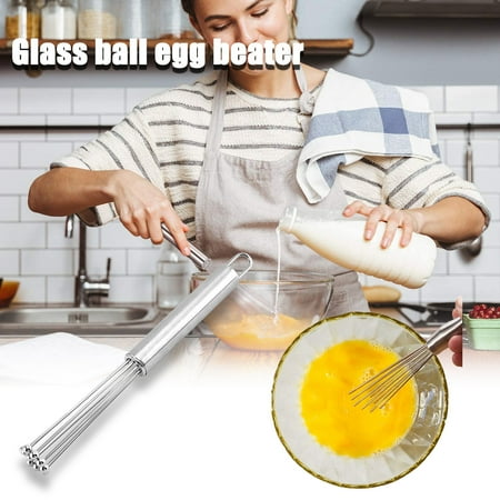 

Snmubt Stainless Steel Glass Bead Beater Hand Butter Baking Appliance Kitchen Gadgets (Stainless Steel)
