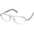 thumbnail image 3 of Dr. Dean Edell Premier Silver Metal Aviator with 3/4 Length Black Plastic Temple Tips and SH and DDE Case, +1.50, 3 of 8