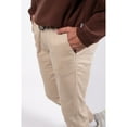thumbnail image 5 of Brooklyn Cloth Men's Twill Jogger Sweatpants, Drawstring Waist, Side Pockets, Khaki, Large, 5 of 5