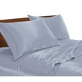 thumbnail image 2 of Satin Radiance 230 Thread Count Blue Polyester Pillowcases, Standard, (2 Count), 2 of 7