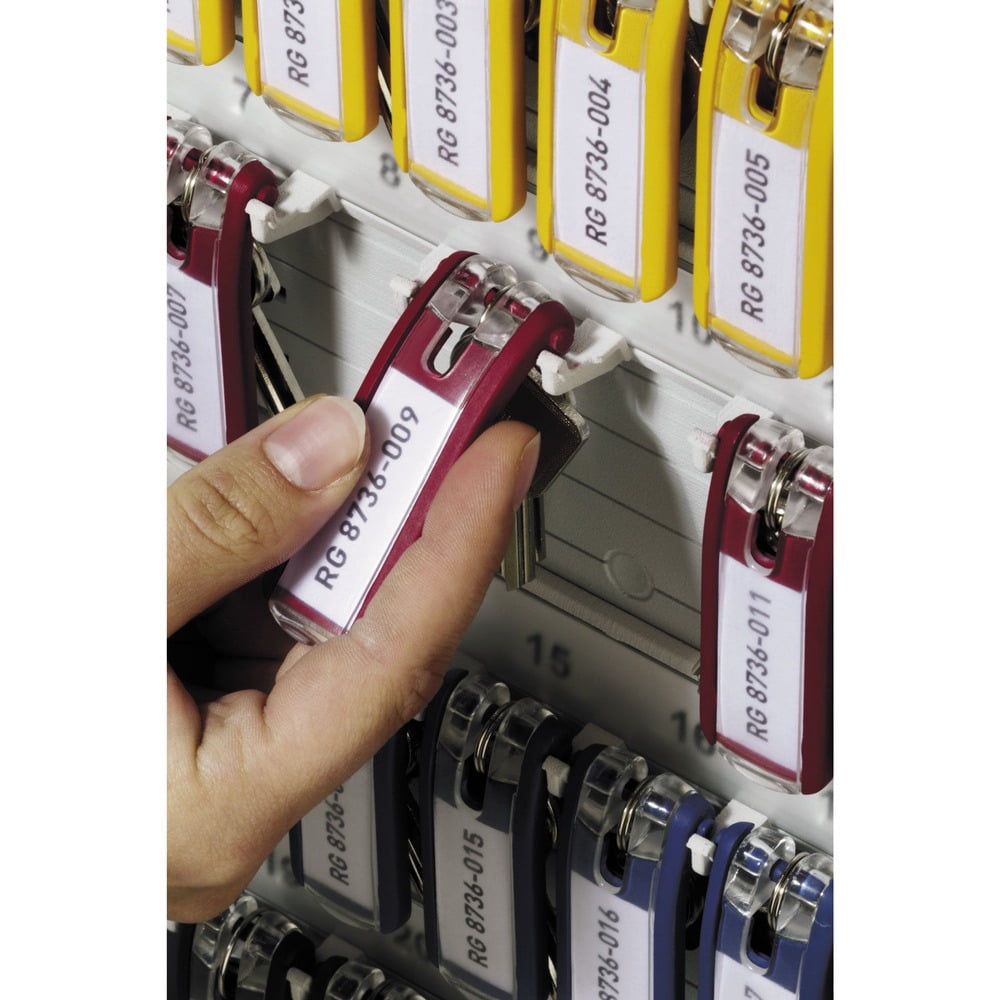 DURABLE Locking Key Cabinet, 72-Key, Brushed Aluminum in Silver, 11.75 x 4.63 x 15.75
