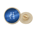 thumbnail image 1 of Humour Belles Étoiles Chanceux Rond Métal Broche d'Or Clip, 1 of 3