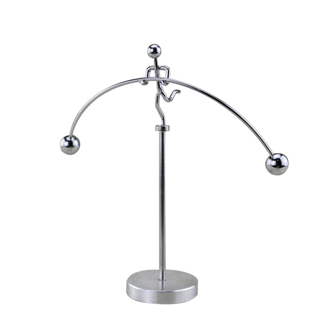 Homeholiday Pendulum Cradle Balance Men Ball Crafts Tumbler Desk Toy